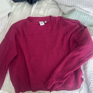 TNA Pink Crew Neck Sweater Soft Knit Casual